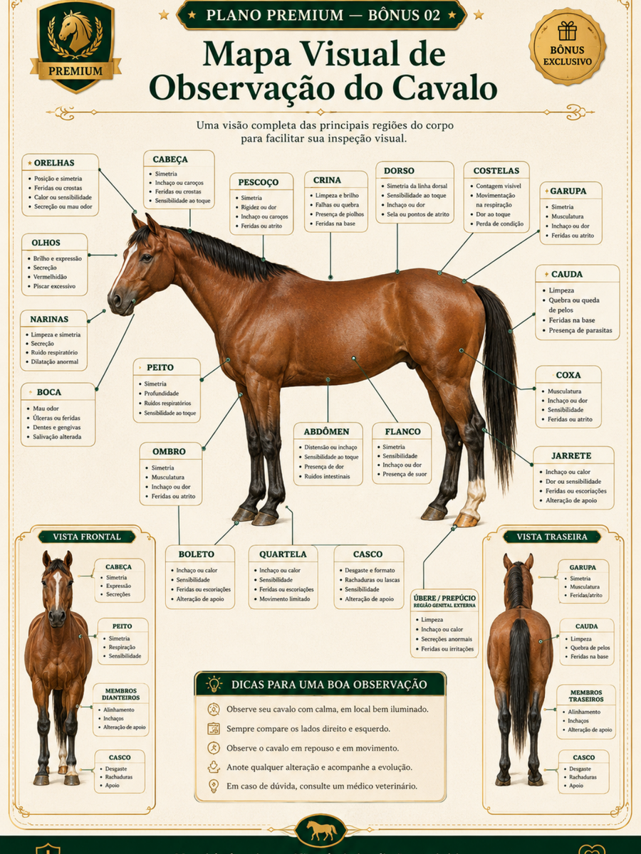 Prévia do mapa visual de observação do cavalo